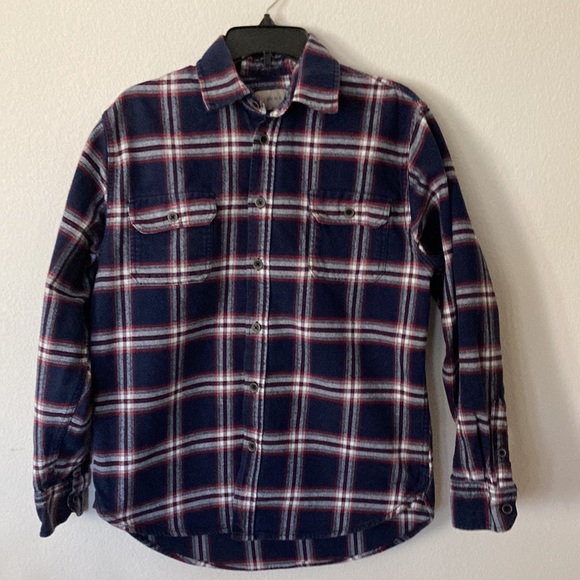 JACHS buttoned down shirt with blue white & red checks. Size Medium 100% cotton - Picture 11 of 11